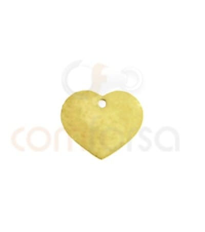 Sterling silver 925 gold-plated mini heart charm 7x6 mm