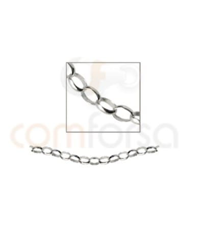 Stertling silver 925 belcher oval chains 4x2 mm (grammes)