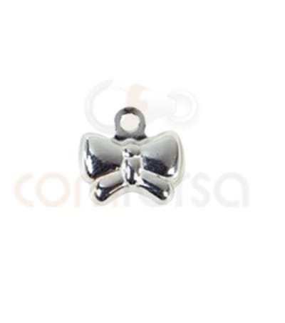 Sterling silver 925 bow charm 8x8.5 mm