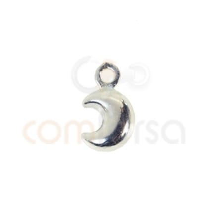 Sterling silver 925 moon charm 5.5x 9.5 mm
