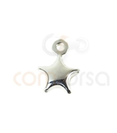 Sterling silver 925 star charm 6x8.5 mm