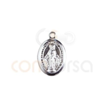 Sterling silver 925 Virgin Mary charm 7x11 mm