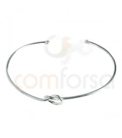 Sterling silver 925 Knot strand bangle